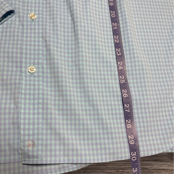 Vineyard Vines Performance OTG Blue Purple Gingham button up shirt in size 2XL - Picture 7 of 8